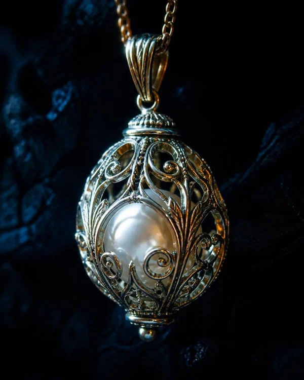 Pearl Cage Pendant, Sterling Silver