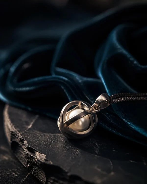 Pearl Cage Pendant, Surgical Stainless Steel